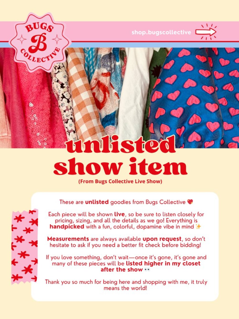 ✨May 14th Live Sale✨  Unlisted Items 1-50